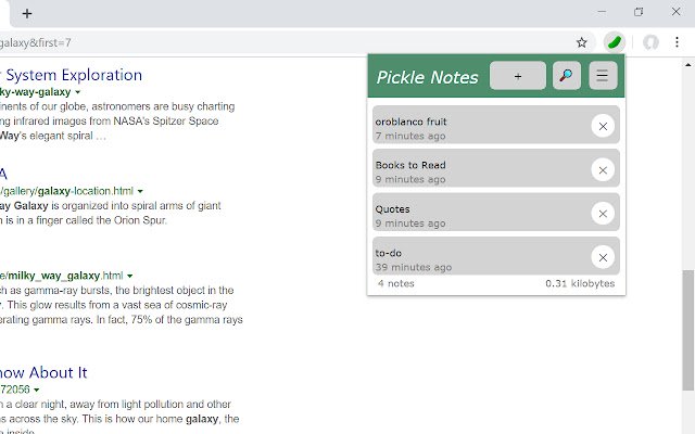 Pickle Notes from Chrome web store to be run with OffiDocs Chromium online
